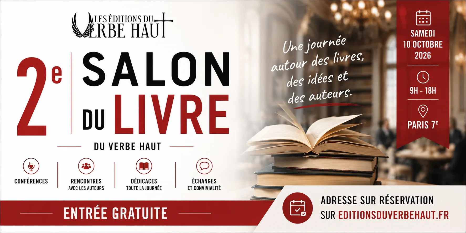 Salon du livre du verbe haut - Paris le 10 octobre 2026